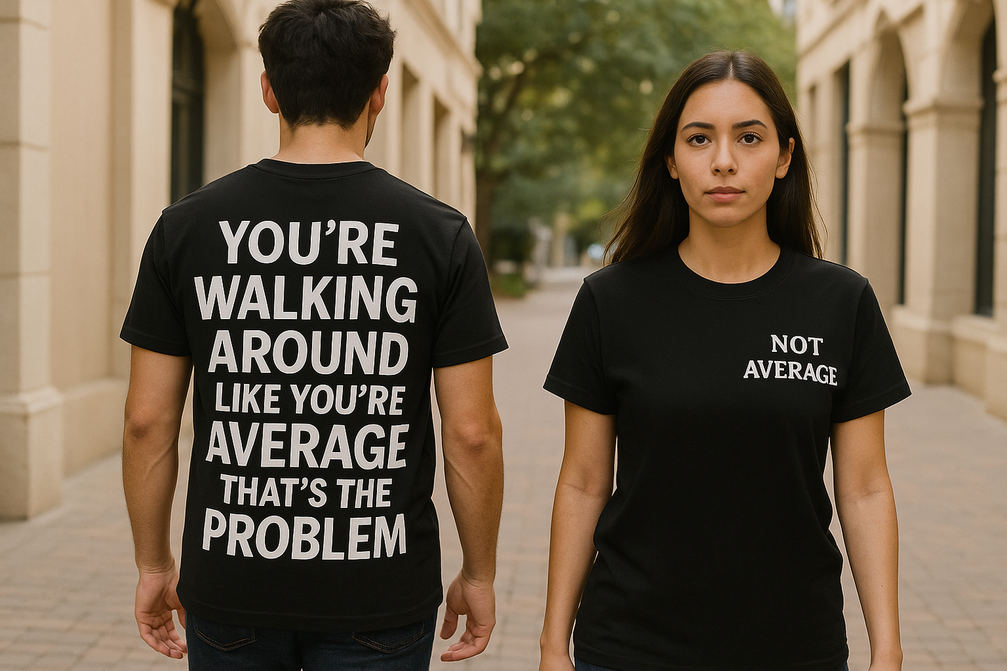 NOT AVERAGE – Short Sleeve Tee (Black)