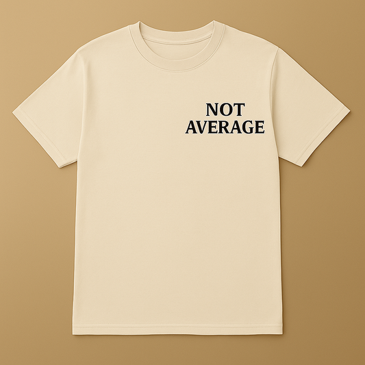 Not Average-Short Sleeve Tee (Cream)