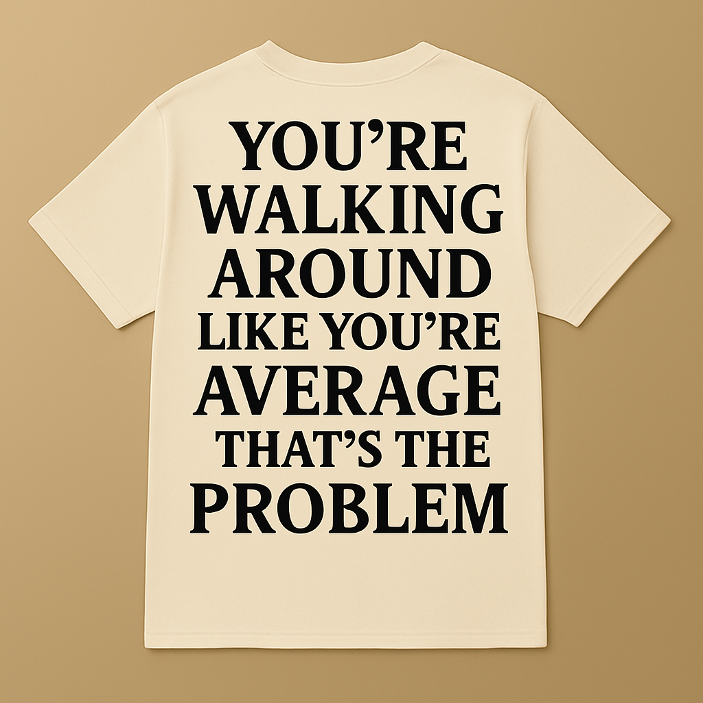 Not Average-Short Sleeve Tee (Cream)