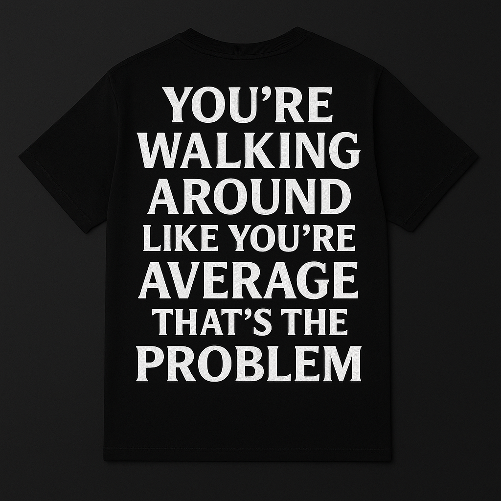 NOT AVERAGE – Short Sleeve Tee (Black)